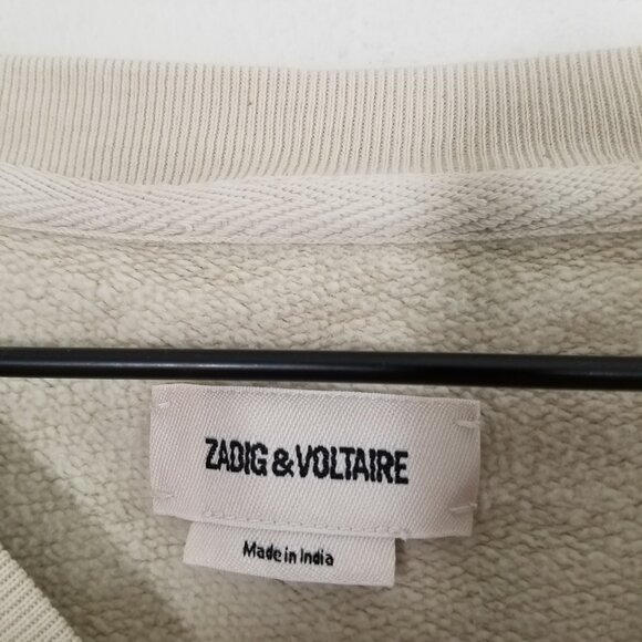 Zadig & Voltaire Art Is True Upper Blason Brode Sweatshirt Size L - Picture 7 of 10